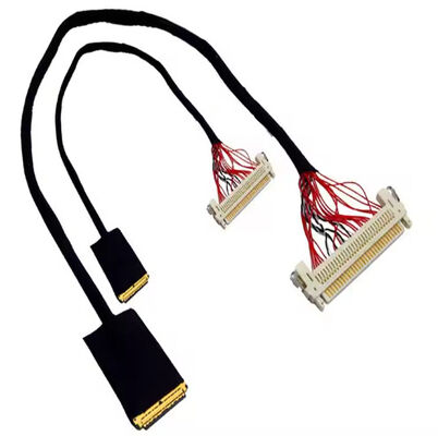 HRS DF13-30DS-1.25C To DF14-20S-1.25C 20pin 30 Pin 40 Pin 50 Pin 60pin Custom Lvds Cable Assembly For Lcd Panel