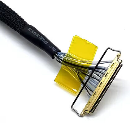 Electronic Application Black Custom LVDs Wire Harness LCD Cable Assembly for Display Panel