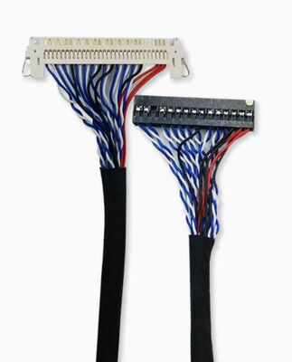 High-Speed Lvds Cable Assembly - Flexible Shielded Low-Voltage Differential Signal Harness For Displays And Data Transmission