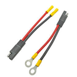 10AWG 12AWG 14AWG Battery Charge Cables SAE To O Ring Terminal Harness