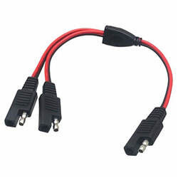 SAE To SAE Y Split 1 To 2 Way Battery Charge Cables 2 Pole 120A 600V