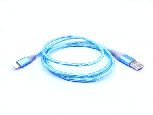 Fast Charging Cable 3 IN 1 Type C 3A  LED Colorful Charging USB Cable Lightning Flashing Cable