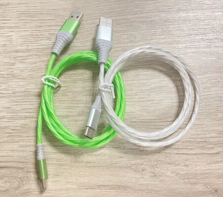 Hot sale factory price 3 in 1 USB cable to light up at night and date transfer shining cable