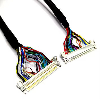 Flame Retardant Electrical Wire Harness 2pin-16Pin UL 1007 22awg Black Wire Color