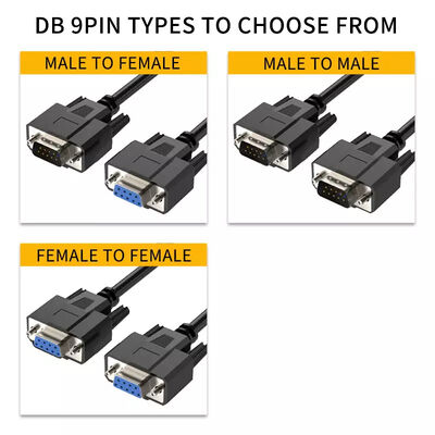 9 Cores 15 Cores 25 Cores 9 Pin Null Modem Cable RS232 Printer Cable