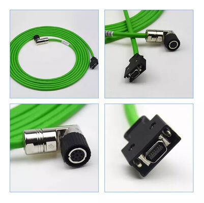 IP67 M23 19 Pin Encoder Cable For Servo Motor Brass Nickel Plated