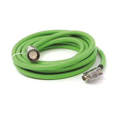 IP67 M23 19 Pin Encoder Cable For Servo Motor Brass Nickel Plated