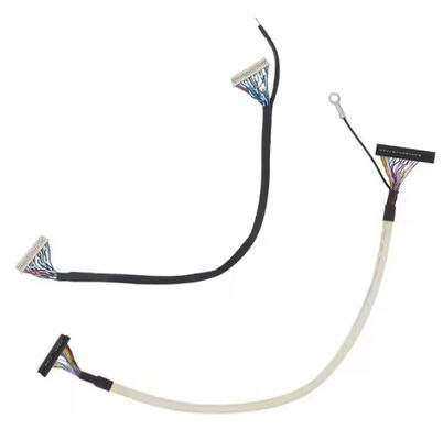 Micro Coax Lvds Cable 20 30 40 Pin Custom Lcd Screen Micro Coaxial Lvds Ipex Display Cable for Lcd Panel