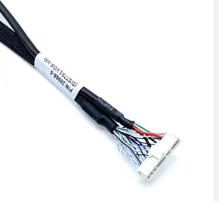 Electronic Application Black Custom LVDs Wire Harness LCD Cable Assembly for Display Panel