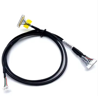 Electronic Application Black Custom LVDs Wire Harness LCD Cable Assembly for Display Panel