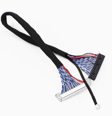 High-Speed Lvds Cable Assembly - Flexible Shielded Low-Voltage Differential Signal Harness For Displays And Data Transmission