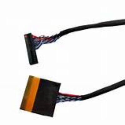 Black LVDS Cable with Copper Conductor Material and 105C Rated Temperature