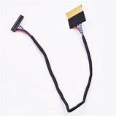 Black 300V Rated UL VW-1 Rated Shielded Low Voltage Display Serial Cable With AWG26-28 Wire