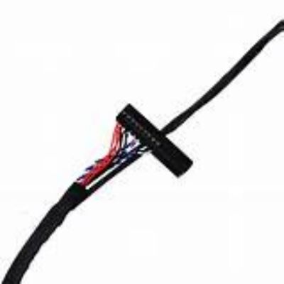 1-5m Black PVC LVDS Cable with 300V Rated Temperature 105C