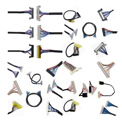 Professional LVDS Cable Assembly for Displays Cameras Length Range 1-5 meters Wire Gauge AWG26-28
