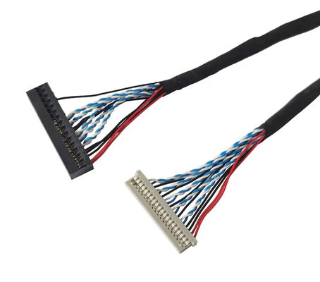 AWG26-28 Wire Gauge LVDS Signal Cable for Industrial Monitors I-PEX/JAE/HIROSE Compatible Custom Cable Design