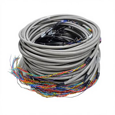 Custom Length 400MM 450MM 500MM Multi-Core Terminal Block Copper Wiring Harness, DIN Rail Plug-in Connector Cable Assembly