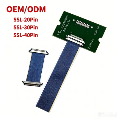 0.4mm Pitch 42 AWG Micro Coaxial Wire Harness OEM/ODM with KEL USL20-20S Connector for LVDS EDP Industrial Display Cable