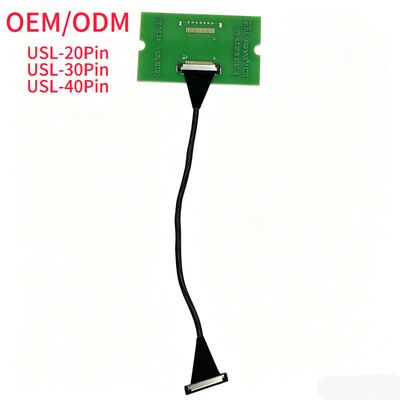 0.4mm Pitch 42 AWG Micro Coaxial Wire Harness OEM/ODM with KEL USL20-20S Connector for LVDS EDP Industrial Display Cable