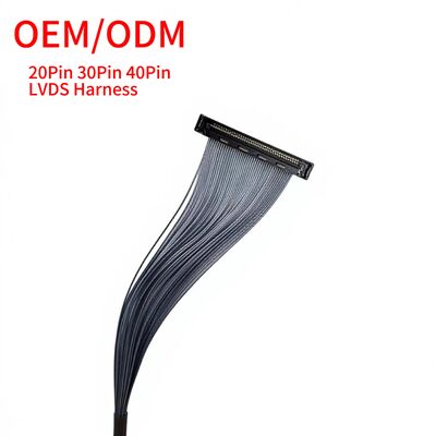 Multi-core Cable Assembly LVDS Harness Custom 10Pin 20Pin 30Pin 40Pin Low-Latency High-Speed Signal Transmission for LCD Display