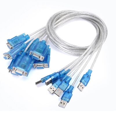 Customizable Length 0.8m 1m 1.5m USB to RS232 DB9 Cable  Serial COM Port Adapter Custom Cable for Industrial PLC CNC Scanner