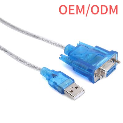 Customizable Length 0.8m 1m 1.5m USB to RS232 DB9 Cable  Serial COM Port Adapter Custom Cable for Industrial PLC CNC Scanner