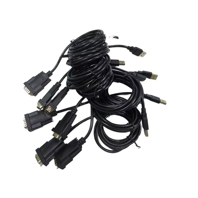 DB9 Cable Assembly RS232 Connecting Wire And Custom Wire Cable For Industrial Serial Communication Device