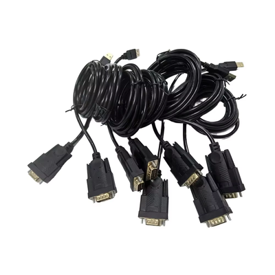 DB9 Cable Assembly RS232 Connecting Wire And Custom Wire Cable For Industrial Serial Communication Device