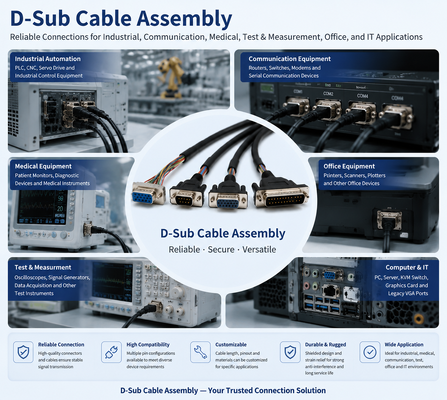 Customizable Length 1m 2m 3m 15 Pin VGA Male To Male Cable Assembly For Computer Monitor Projector Laptop Display Custom Cable